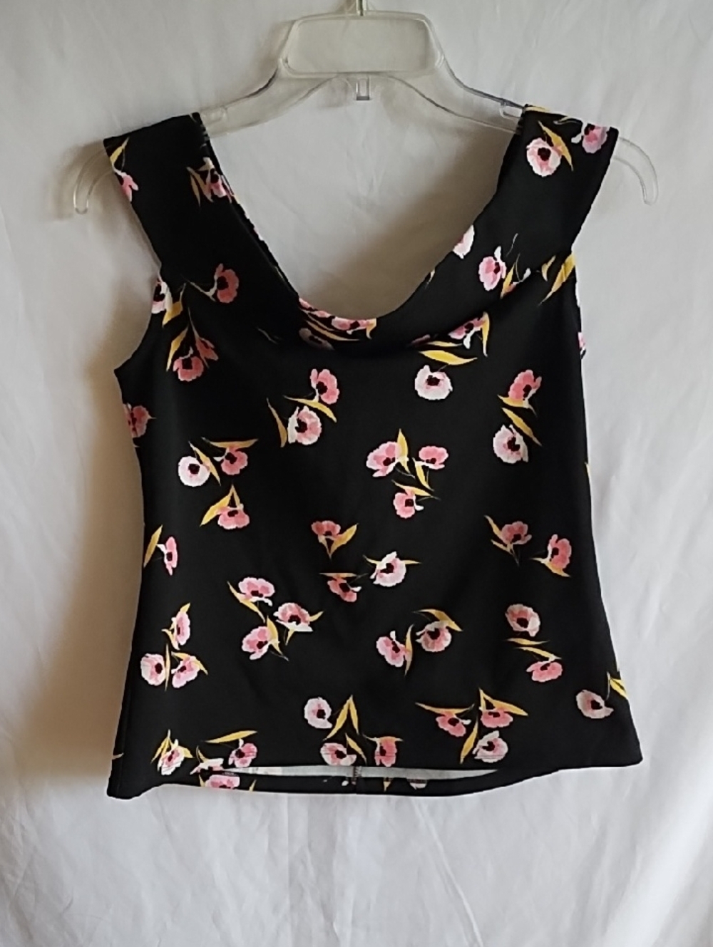 Ann Taylor Black Floral Sleeveless top